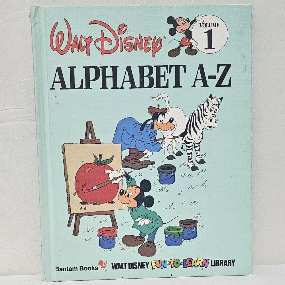 "Walt Disney Alphabet A-Z,Volume 1" the Walt Disney Fun-to-Learn Library Vintage